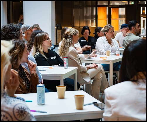 group of people listening