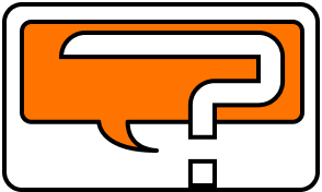 Black, white and orange icon of a question mark. Book a call with a program advisor if you have questions about the Online Digital Management Part Time Master's