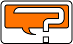 Black, white and orange icon of a question mark. Book a call with a program advisor if you have questions about the Online Digital Management Part Time Master's