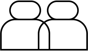 Icon of two people next to each other.