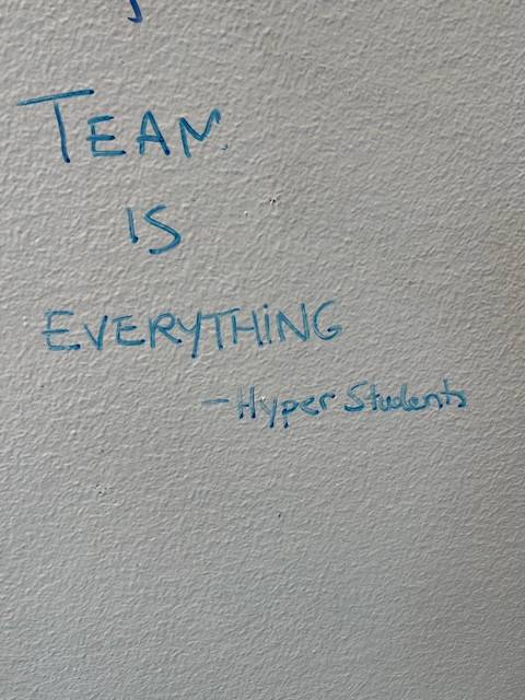 A Hyper Island value quoted on a wall